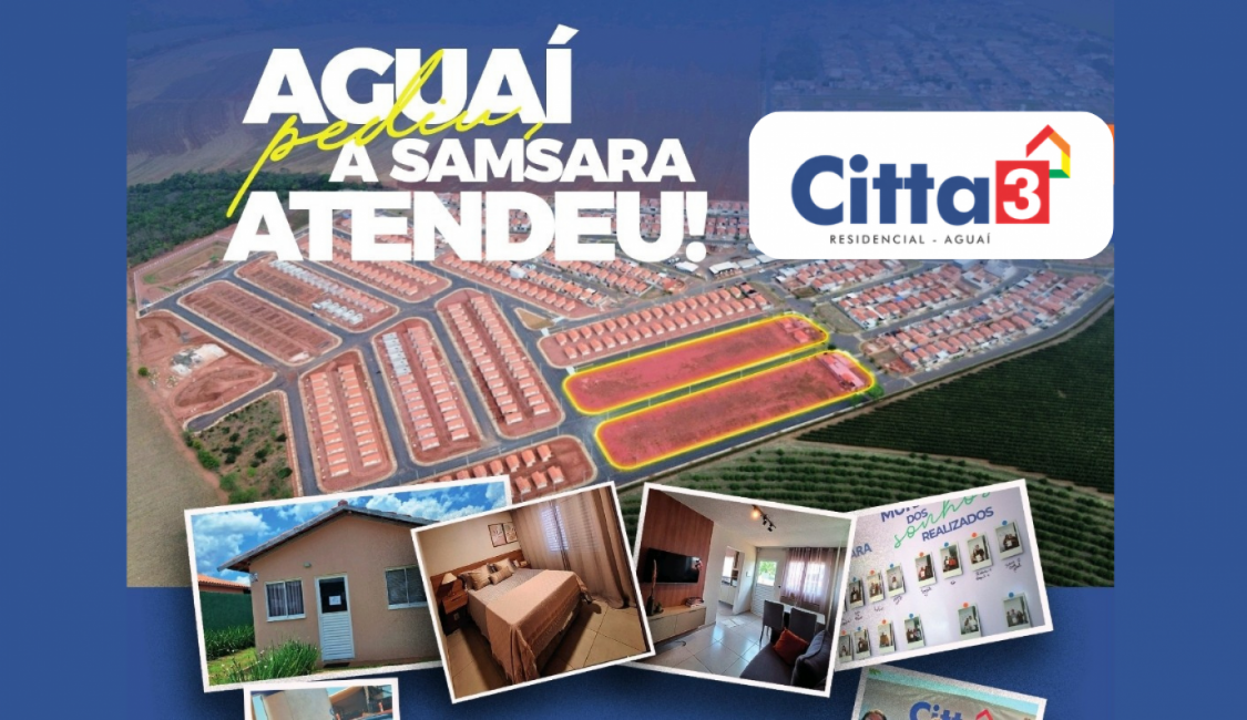 Lançamento: Residencial CITTÁ 3 em Aguaí